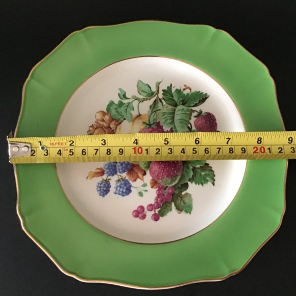 Vintage England Green Fruits Plate - Picture 5 of 5